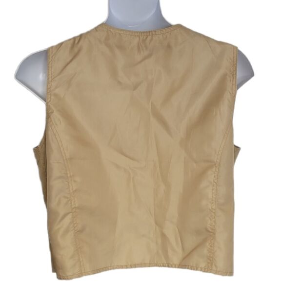 VINTAGE 90s vest‎ boxy tan leather southwestern button up XL - Picture 2 of 8